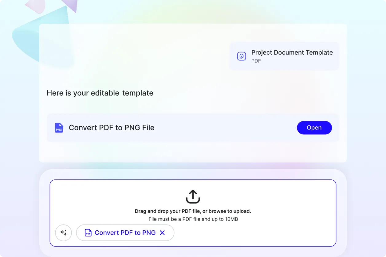 Free AI Convert PDF to PNG, Convert PDF Pages to PNG Images Online